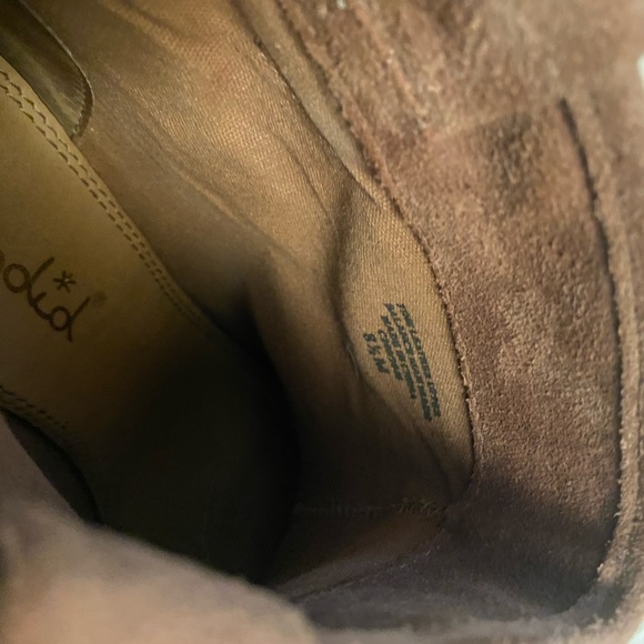 Splendid Shoes | Splendid Lakota Ankle Brown Booties Suede Western Block Heel - Picture 5 of 6